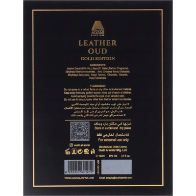 Anfar Leather Oud Gold Edition parfémovaná voda pánská 100 ml
