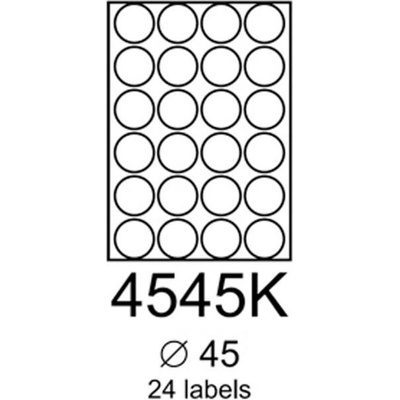 Etikety RAYFILM 45mm kruhové zelené R01204545KA 100 hárkov