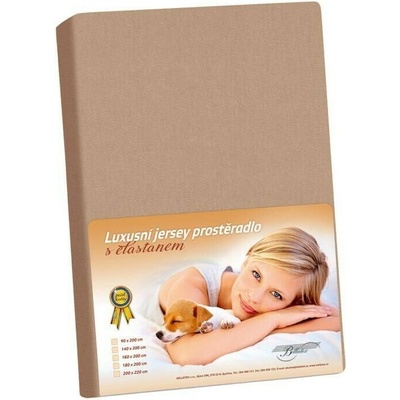 Bellatex Jersey prestieradlo s elastanom kávové 200x220