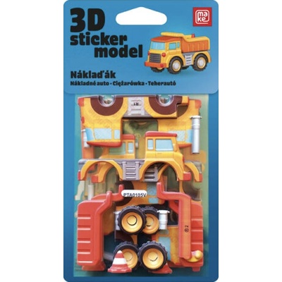 3D samolepkové stavební stroje náklaďák
