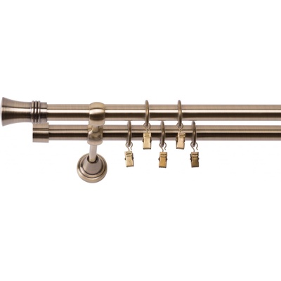 Dekodum Dvouřadá Garnýž Prince 19/19 mm starožitné zlato 320 cm