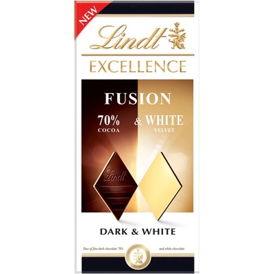 Lindt Excellence Fusion 70% Dark & White 100 g