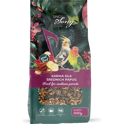 SING&SONG krmivo pro střední papoušky 500 g