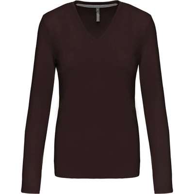 KARIBAN VINTAGE V-NECK K382 chocolate