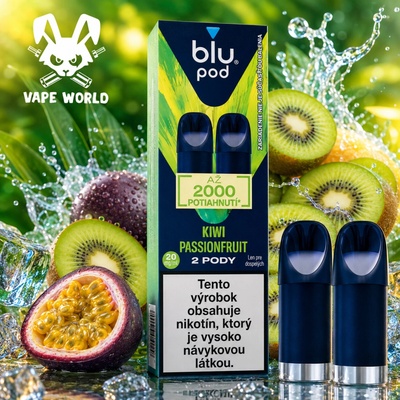 Blu Bar Pod cartridge Kiwi Passionfruit 2 x 2 ml 20 mg