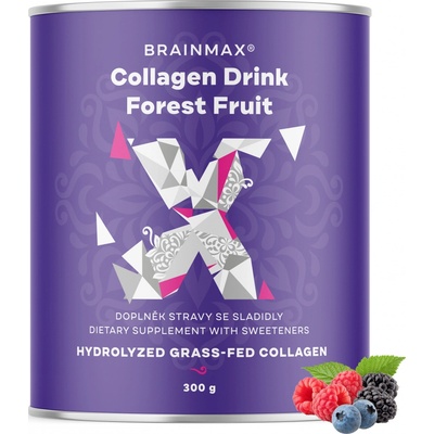 BrainMax Pure Collagen Drink kolagen nápoj lesní ovoce 300 g