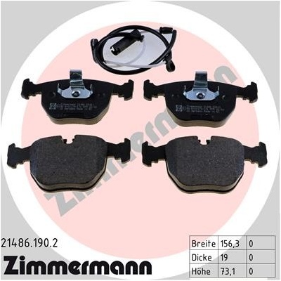ZIMMERMANN Sada brzdových platničiek kotúčovej brzdy 214861902