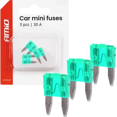 Autopoistky MINI BLISTER 3 ks 30A AMIO-05102
