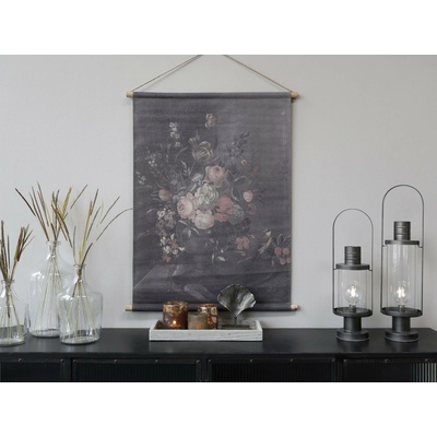 Nástěnná vintage mapa s květy Floral print III - 76*97cm - Chic Antique