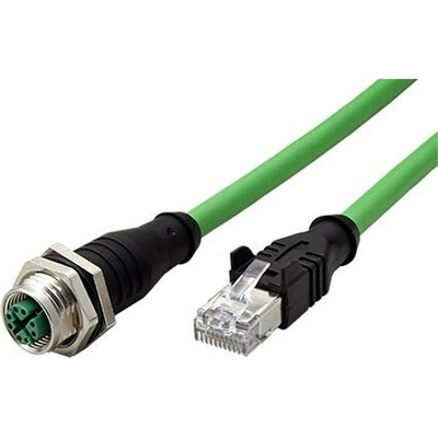 Metz Connect 21.16.8855 M12 8pin (F) kód X - RJ45(M), 2m