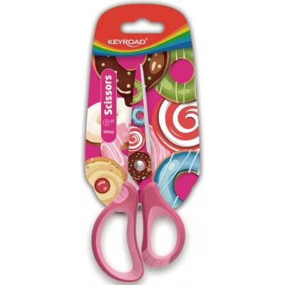 Školské nožnice KEYROAD Tatto Soft 15 cm, blister, mix farieb