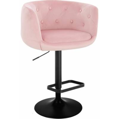 LuxuryForm Design Montana Velur na čiernom tanieri / ružová