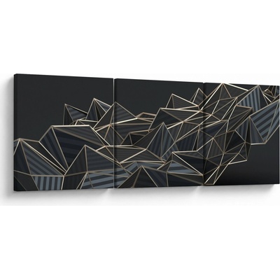 Obraz abstrakce, třídílný 90x30 cm