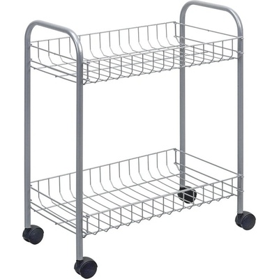 Metaltex Pojízdný dvoupatrový regál Metaltex Greg, délka 41 cm