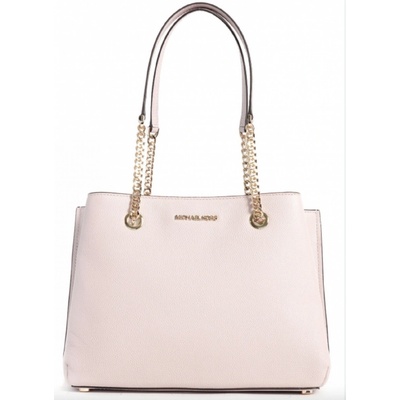 Michael Kors kožená kabelka Teagen přes rameno blossom růžová