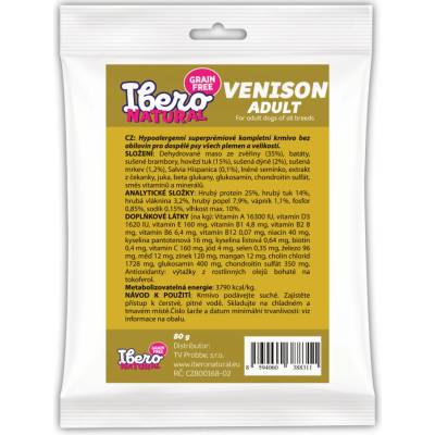 Vzorek Ibero Grain Free Adult Medium & Maxi Jelení 80 g