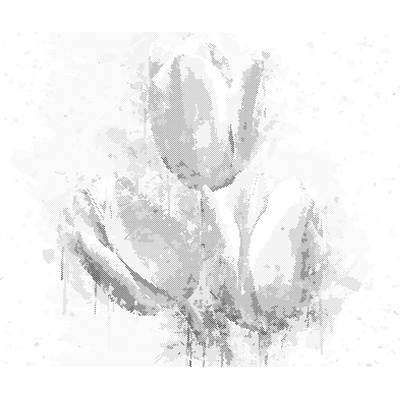 ZUTY Bodkovanie - MAĽOVANÉ TULIPÁNY Rámovanie: vypnuté plátno na rám, Rozmer: 40x50 cm