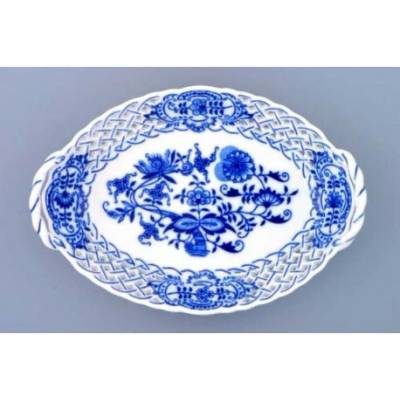 Český porcelán Dubí Koš prolamovaný 10148 Cibulák 21 cm