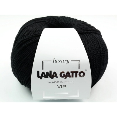 Lana Gatto pletací příze vlna merino kašmír VIP černá