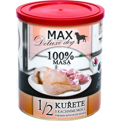 Sokol Falco Max Deluxe Dog Adult 1/2 kurčaťa s kačacími srdcami 800 g