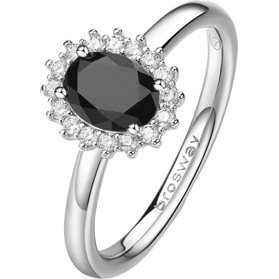 Brosway strieborný prsteň Fancy Mystery Black FMB75