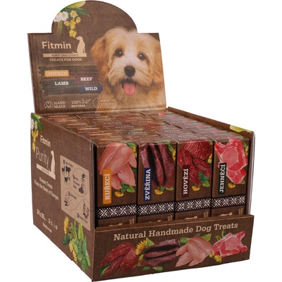 Fitmin dog Purity Snax STRIPES 4 příchutě 24 x 35 g