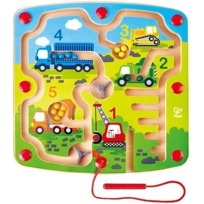 Hape Nákladné autá bludisko s magnetickým prútikom a korálikmi