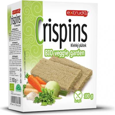 Extrudo Crispins BIO krehký plátok veggie garden 100 g