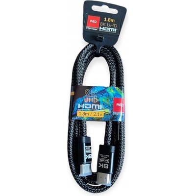 Opticum RED HDMI-HDMI 1,8m UHD, black, gold, 8K 2.1