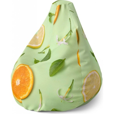 Sablio sedací vak Pear citrus a květ 140 x 100 x 25 cm