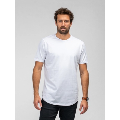 TallGuys pánské prodloužené tričko óčko Pure white