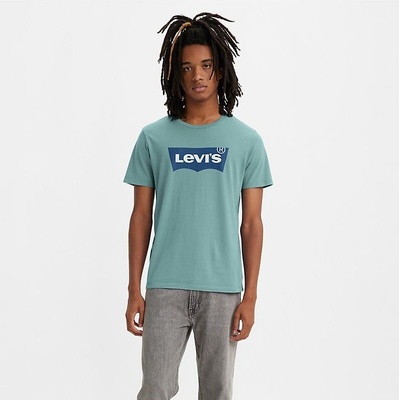 Levi's tričko Graphic Crewneck Tee BW Color Extension Pastel Turquoise 2249111970