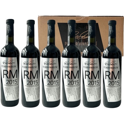 Pechor Rulandské Modré Pinot Noir 2015 výběr z bobulí 14,3% 6 x 0,75 l (holá láhev)