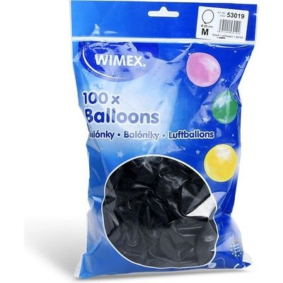 Nafukovací balónky černé M pr. 25 cm WIMEX 53019