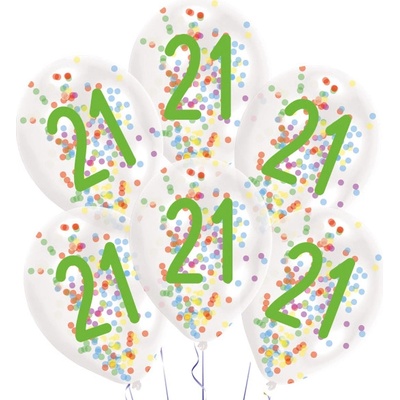 Latexové balonky Rainbow Confetti číslo 21