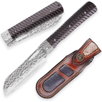 Dellinger Santoku 115 mm Karasu VG10 hnedý-strieborný