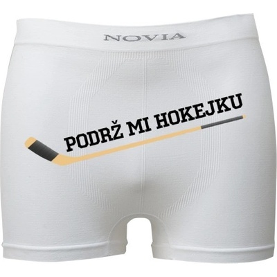 novia Boxerky s potiskem Podrž mi hokejku pánské bílé – Hledejceny.cz