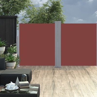 zahrada-XL Zatahovací boční markýza 140 x 600 cm hnědá