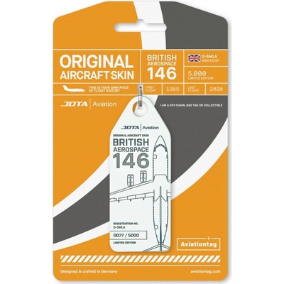 Přívěsek na klíče Aviationtag British Aerospace 146-200 JOTA Aviation White G-SMLA – Hledejceny.cz