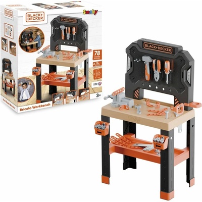 Smoby BlackDecker Bricolo Center Workshop + 92 ks příslušenství – Hledejceny.cz