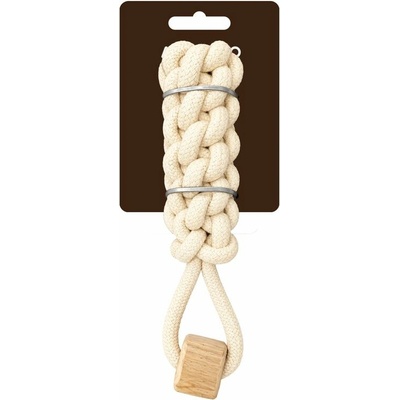 Amarago provazová s kávovým dřevem pletený pešek 24 cm