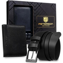 Peterson darčeková kožená sada opasok + peňaženka Deon