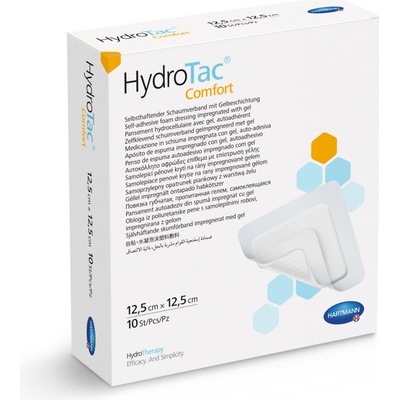 HydroTac Comfort hydroaktivní obvaz na rány 12,5 x 12,5 cm 10 ks