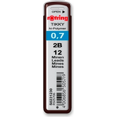 Rotring tuhy 12 ks 0,7 mm tvrdost 2B S0231230