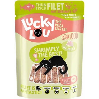 Lucky Lou Extra Food tuňák a krevety v želé 12 x 70 g