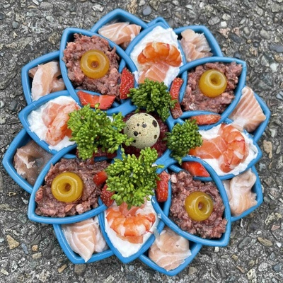 SodaPup Mandala, nylonová senzorická miska Modrá