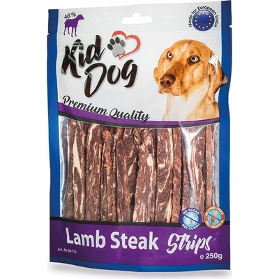 KidDog jehněčí steak v proužku 12 0,8 cm 250 g