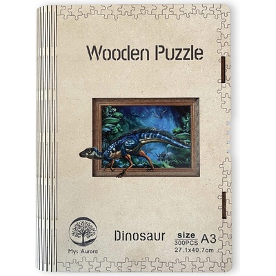 WOODEN Dřevěné dinosaurus 300 dílků