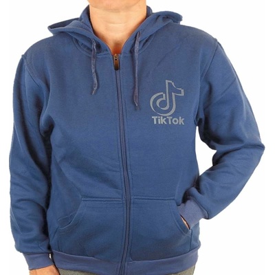 TifanTEX dětská mikina Tik Tok na zip modrá