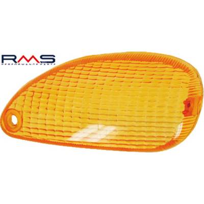 Sklo blinkru - levé zadní RMS 246470080 oranžová Homologace